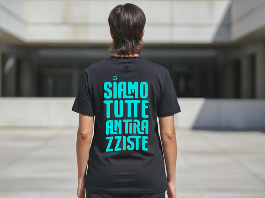 Camiseta antirracista, camiseta feminista, camiseta antifascista camiseta ecológica, camiseta negra, camiseta solidaria