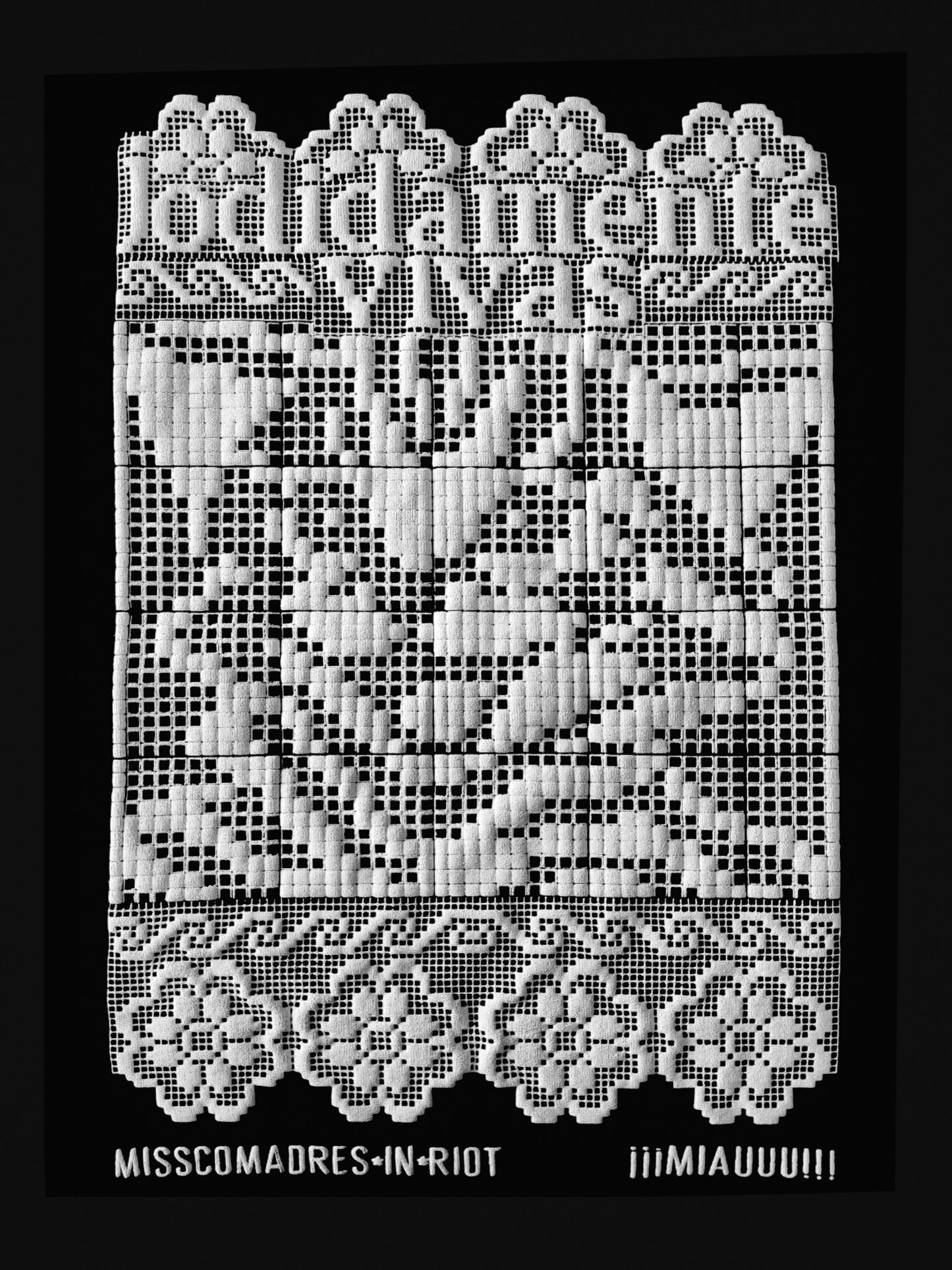 Camiseta gato ganchillo contra la violencia de género