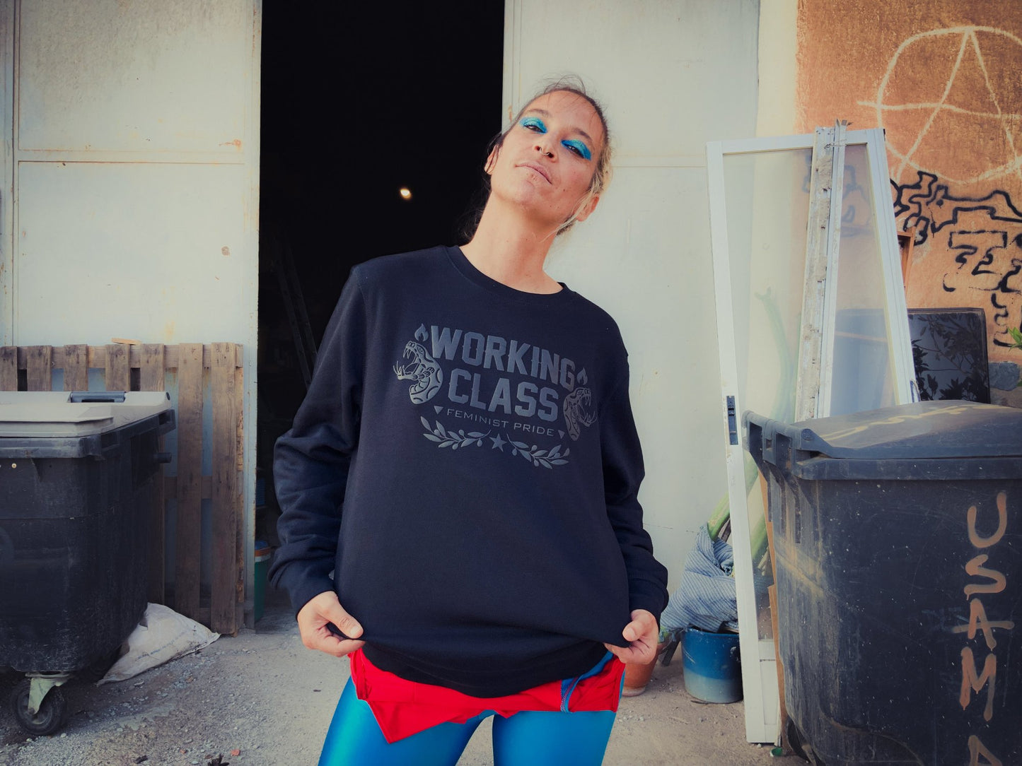 unisex hoodie Black WORKING class