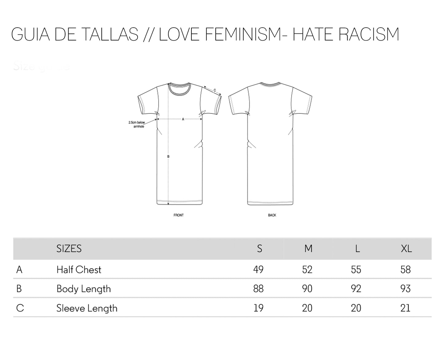 Love Feminism - Hate Racism // Vestido
