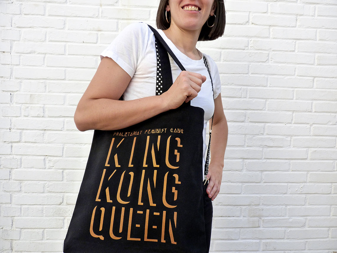 Tote bag negra teoría KING Kong virginie despentes