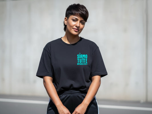 Camiseta negra unisex, camiseta antirracista, camiseta feminista, camiseta ética, camiseta ecológica, camiseta organica, camiseta comercio just, fair trade