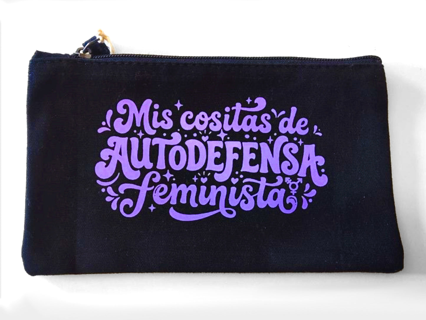 Estuche de algodón orgánico con mensaje feminista 