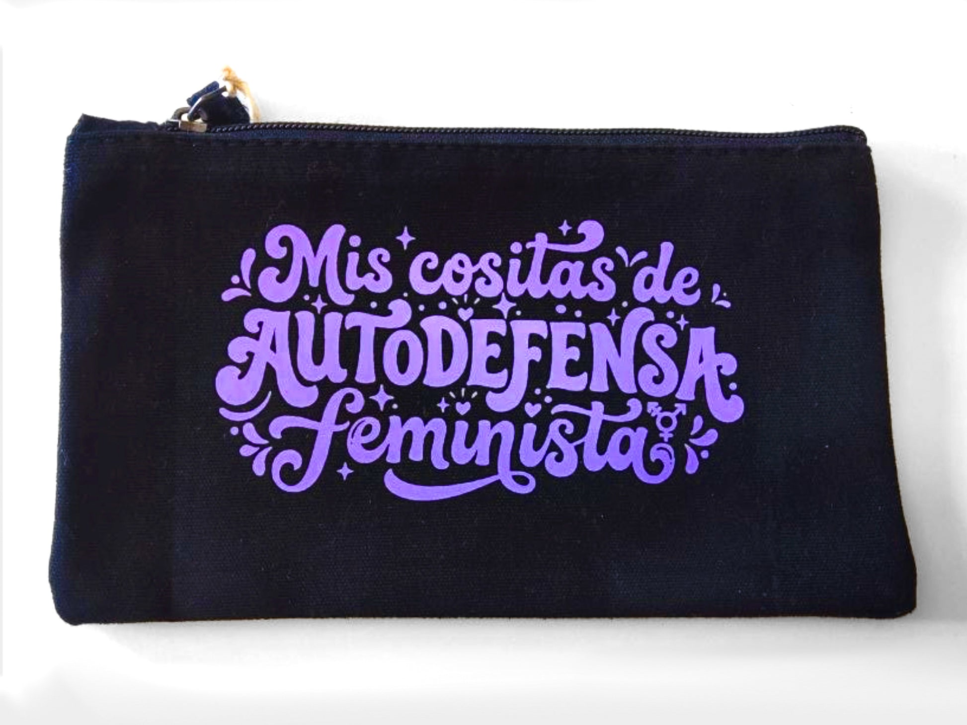 Estuche de algodón orgánico con mensaje feminista 