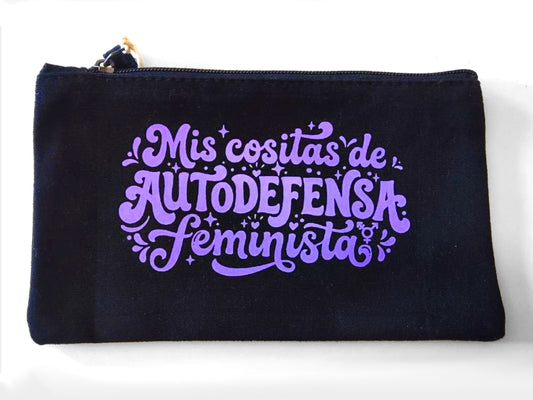 Estuche de algodón orgánico con mensaje feminista 