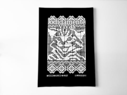 Lámina papel tinta hinchable jodidamente vivas, gato sonriente 