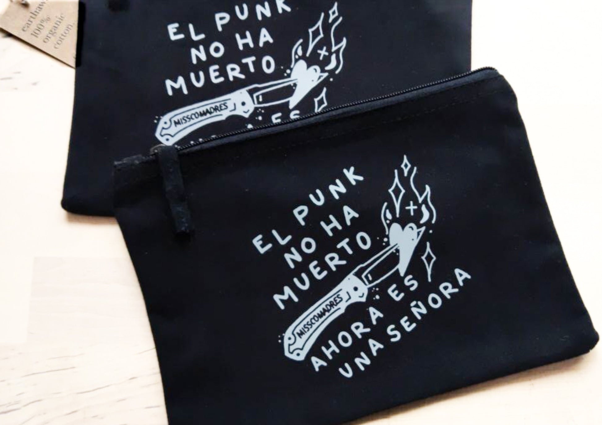 Estuche negro algodón 